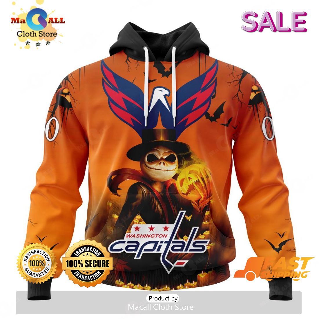 SALE Personalized NHL Washington Capitals Special Halloween Concepts Hoodie Sweatshirt 3D SALE Personalized NHL Washington Capitals Special Halloween Concepts Hoodie Sweatshirt 3D