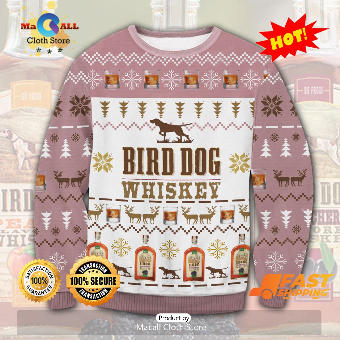 HOT TREND Bird Dog Blackberry whiskey Christmas Sweater, Gifts For Xmas Day HOT TREND Bird Dog Blackberry whiskey Christmas Sweater, Gifts For Xmas Day