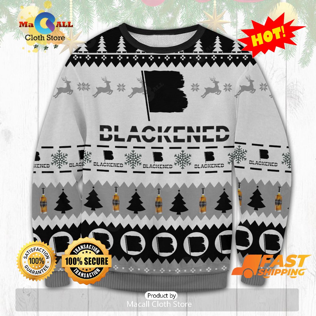 HOT TREND Blackened whiskey Christmas Sweater, Gifts For Xmas Day HOT TREND Blackened whiskey Christmas Sweater, Gifts For Xmas Day
