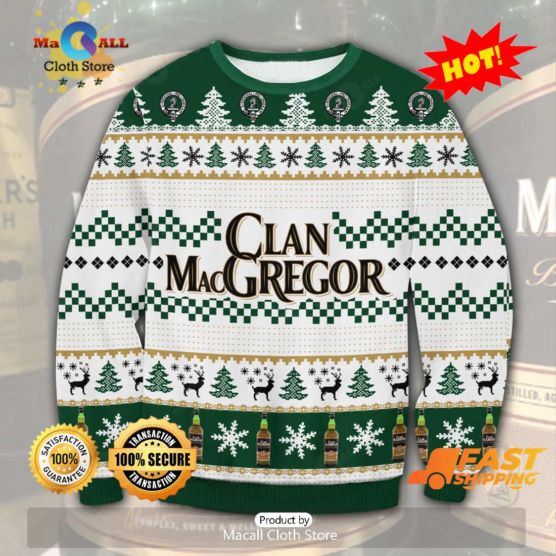 HOT TREND Clan Macgregor Ugly Christmas Sweater, Gifts For Xmas Day HOT TREND Clan Macgregor Ugly Christmas Sweater, Gifts For Xmas Day