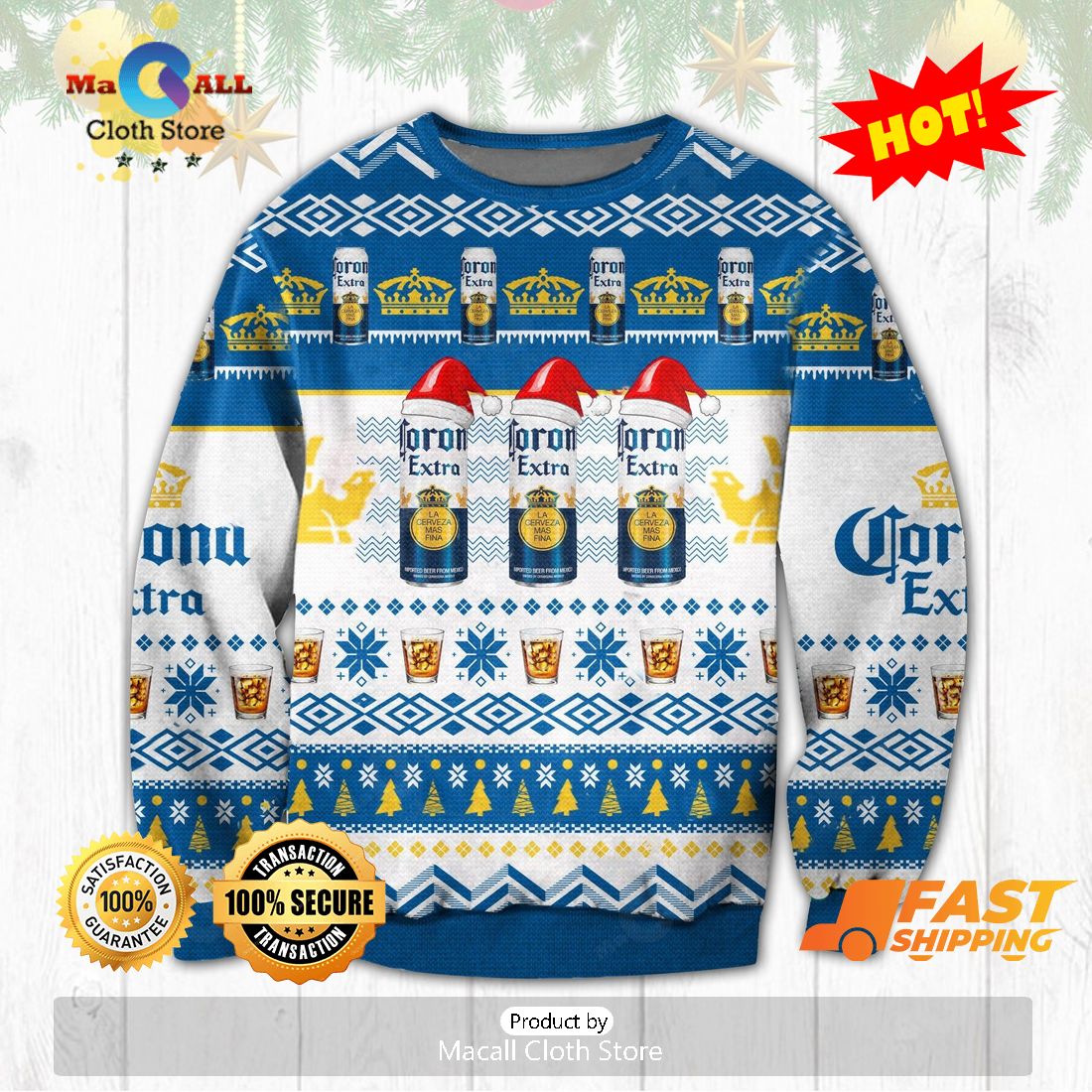 HOT TREND Corona Ugly Christmas Sweater, Gifts For Xmas Day
