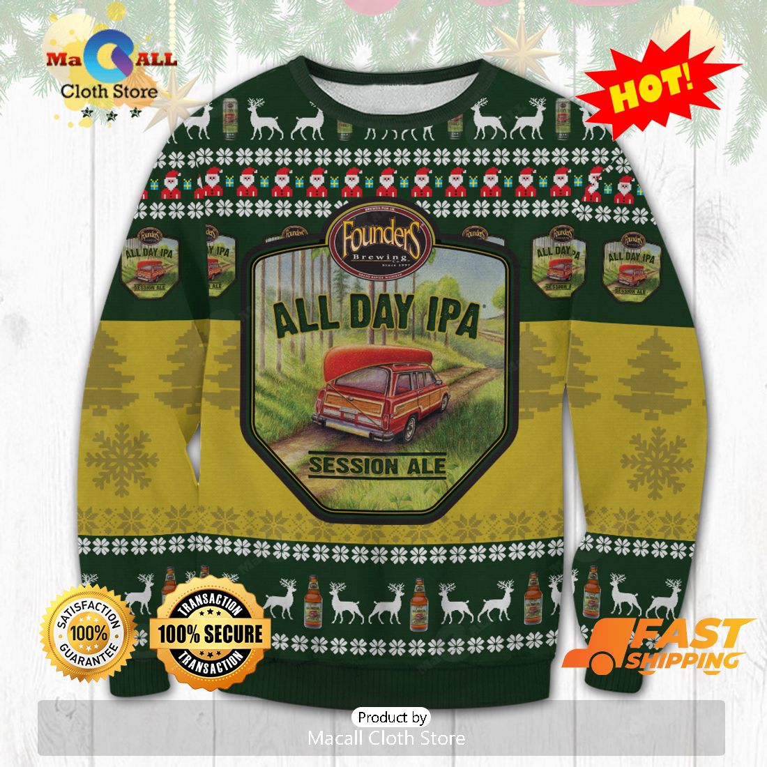 HOT TREND Founders All Day IPA Christmas Sweater, Gifts For Xmas Day HOT TREND Founders All Day IPA Christmas Sweater, Gifts For Xmas Day