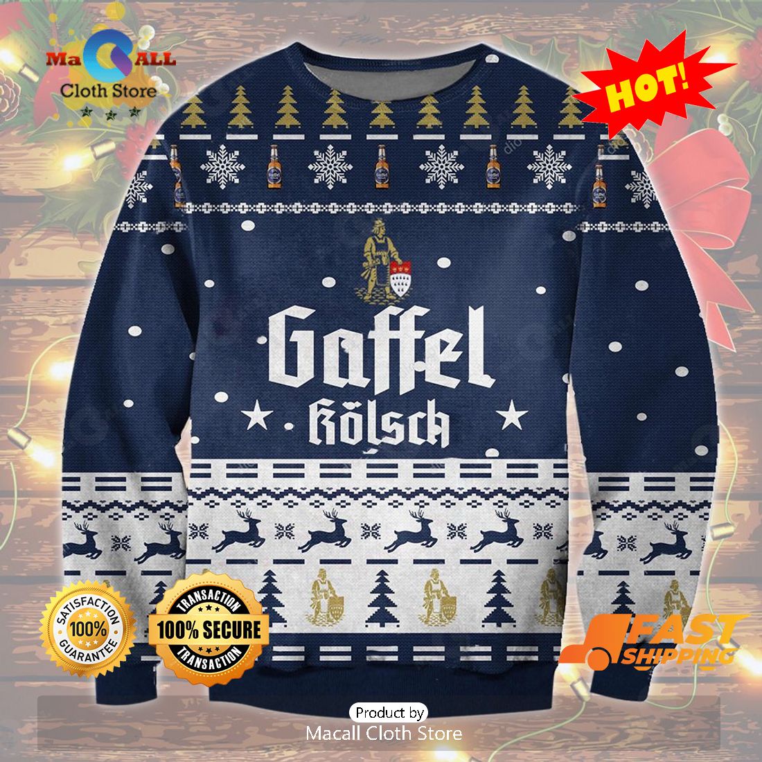 HOT TREND Gaffel Kolsch Ugly Christmas Sweater, Gifts For Xmas Day