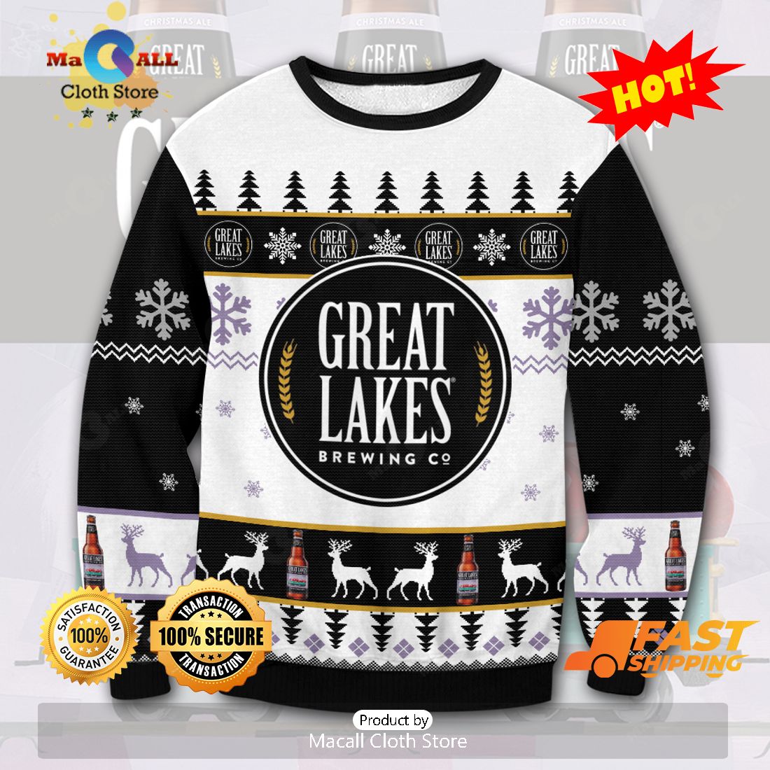HOT TREND Great Lakes Christmas Ale Ugly Christmas Sweater, Gifts For Xmas Day HOT TREND Great Lakes Christmas Ale Ugly Christmas Sweater, Gifts For Xmas Day
