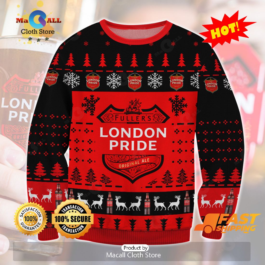 HOT TREND London Pride Ugly Christmas Sweater, Gifts For Xmas Day