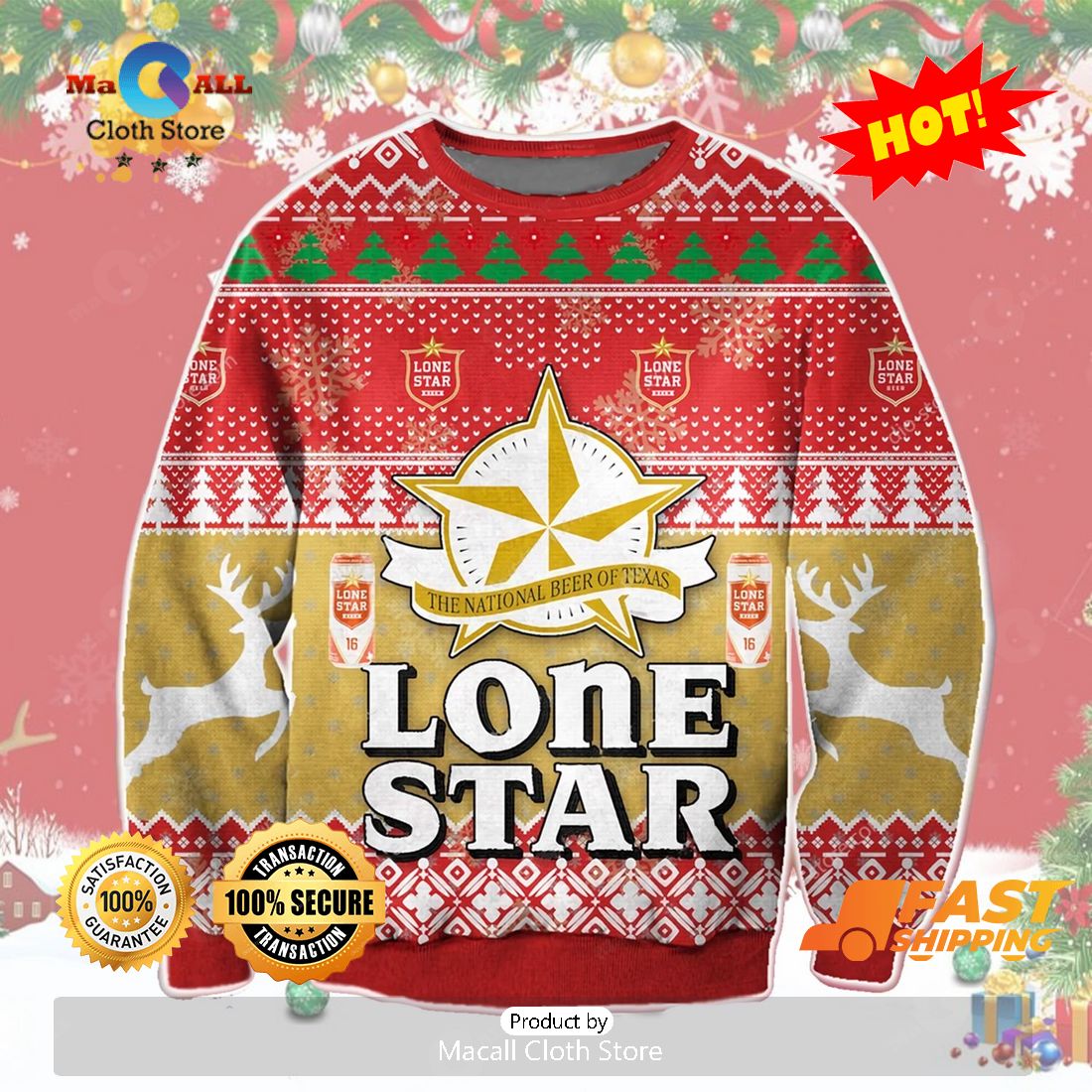 HOT TREND Lone Star Ugly Christmas Sweater, Gifts For Xmas Day HOT TREND Lone Star Ugly Christmas Sweater, Gifts For Xmas Day