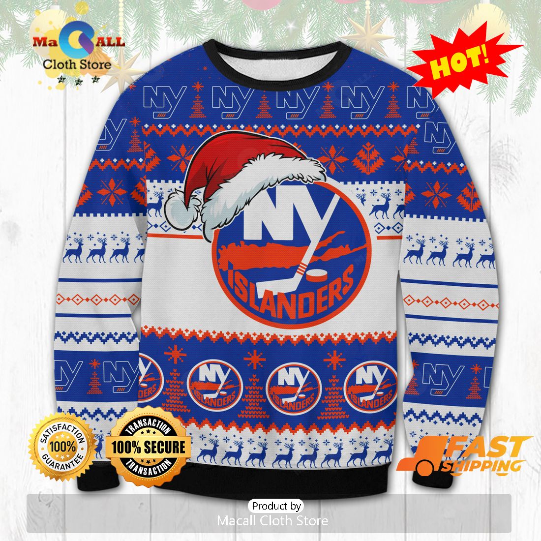 HOT TREND New York Islanders Christmas Ugly Christmas Sweater, Gifts For Xmas Day