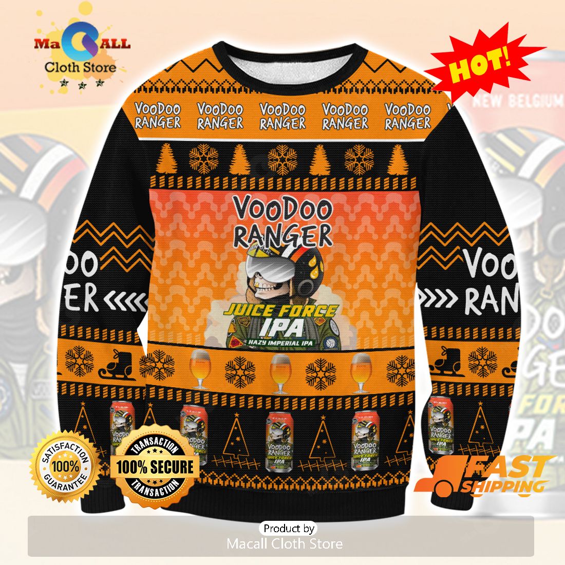 HOT TREND Voodoo Ranger Juice Force Ugly Christmas Sweater, Gifts For Xmas Day HOT TREND Voodoo Ranger Juice Force Ugly Christmas Sweater, Gifts For Xmas Day