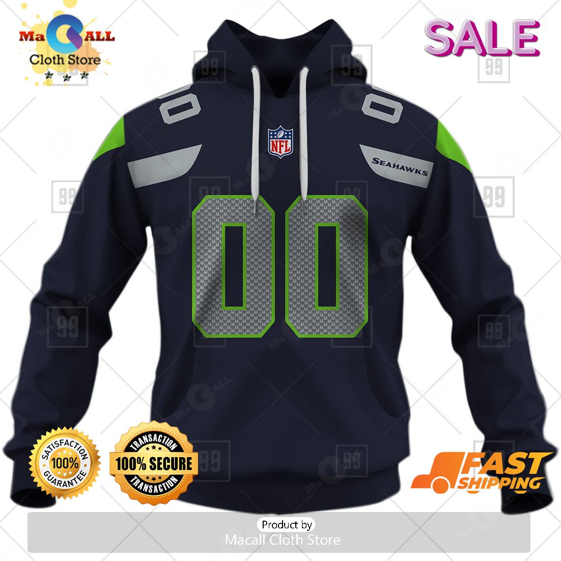 SALE Personalized NFL Seattle Seahawks - Honor Veterans And Their Families Hoodie  Sweatshirt 3D - Macall Cloth Store - Destination for fashionistas