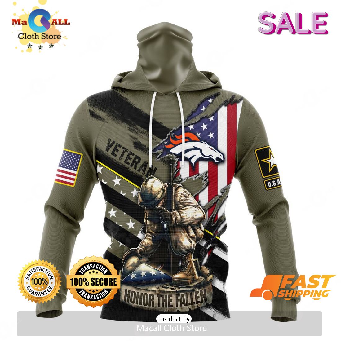 Personalized NFL Denver Broncos Salute To Service Honor Veterans And Their  Families Hoodie - Torunstyle