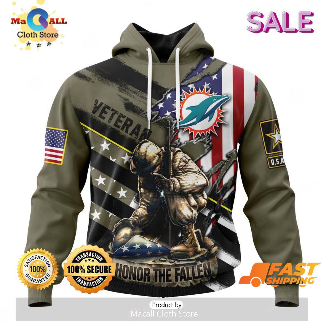 BEST NFL Cincinnati Bengals Salute To Service - Honor Veterans And Their  Families 3D Hoodie