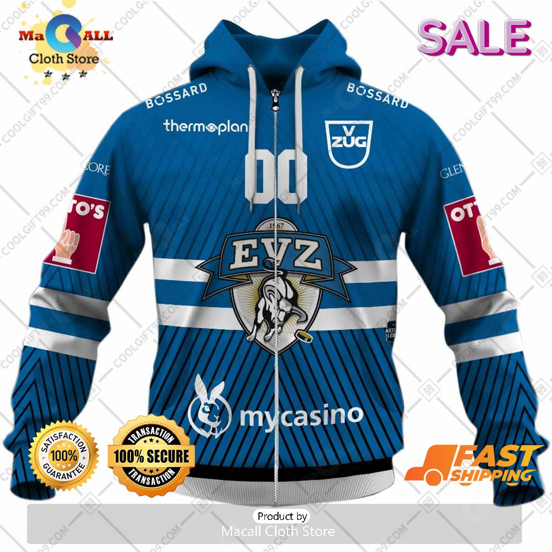 SALE Personalized NL Hockey EV Zug Home jersey Style Hoodie Sweatshirt 3D SALE Personalized NL Hockey EV Zug Home jersey Style Hoodie Sweatshirt 3D
