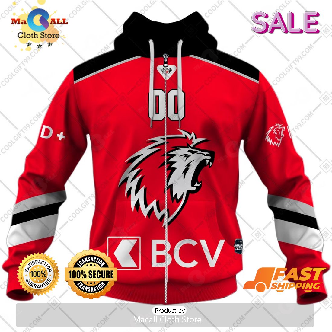 SALE Personalized NL Hockey Lausanne HC Home jersey Style Hoodie Sweatshirt 3D SALE Personalized NL Hockey Lausanne HC Home jersey Style Hoodie Sweatshirt 3D
