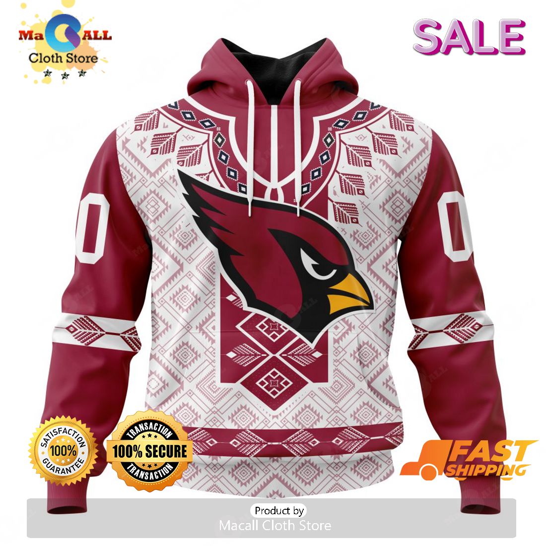 SALE Personalized NFL Arizona Cardinals Special Native Design Hoodie Sweatshirt 3D SALE Personalized NFL Arizona Cardinals Special Native Design Hoodie Sweatshirt 3D