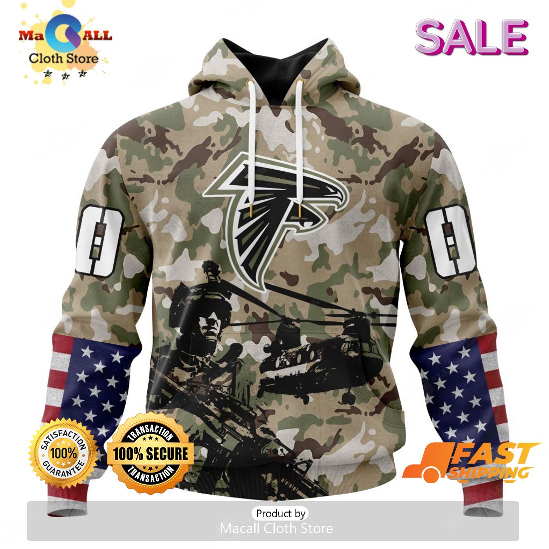 SALE Personalized NFL Atlanta Falcons Special Salute To Service Design Hoodie Sweatshirt 3D SALE Personalized NFL Atlanta Falcons Special Salute To Service Design Hoodie Sweatshirt 3D