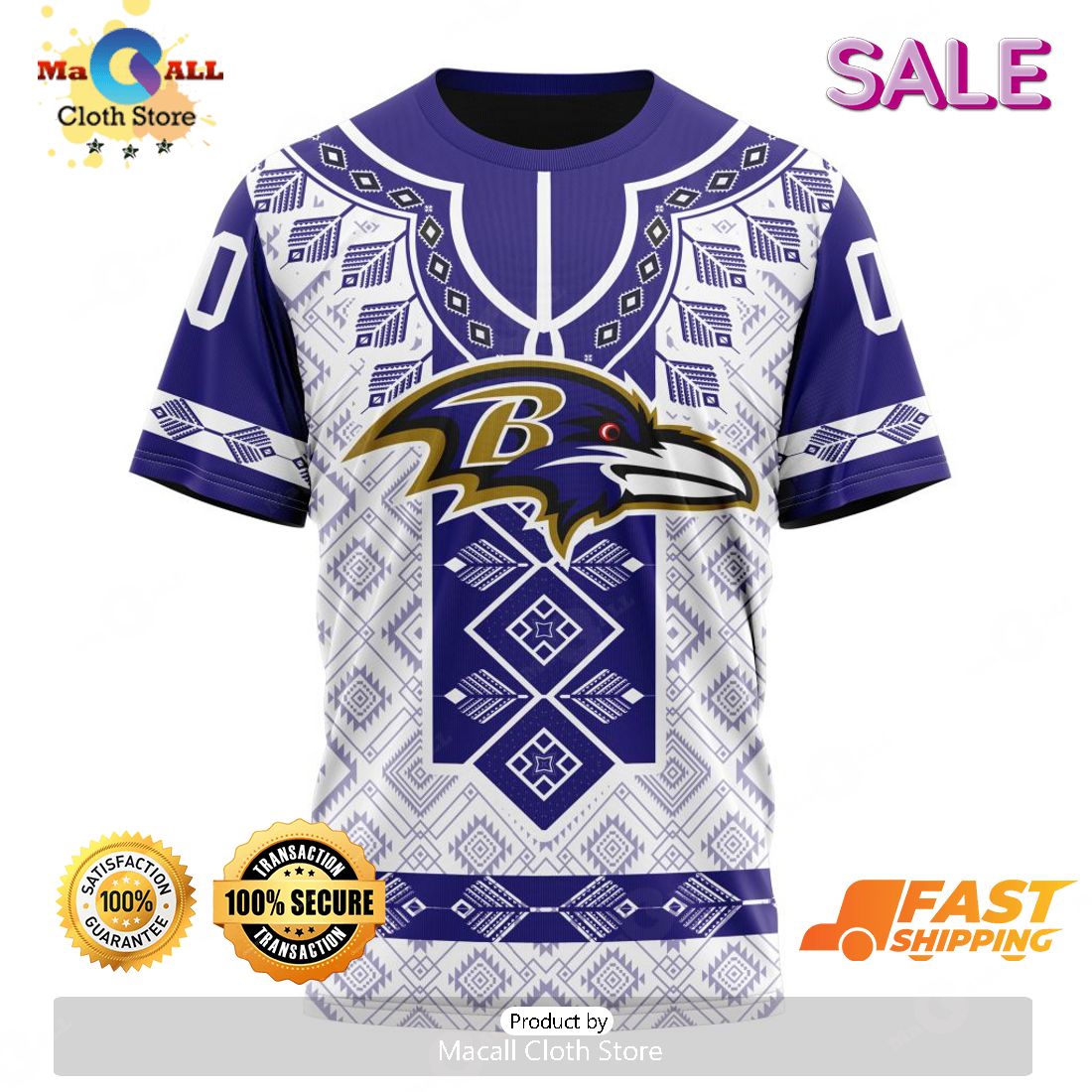 Baltimore Ravens Football American 3D Hoodie Nfl Ravens Logo 3D Sweatshirt  - Best Seller Shirts Design In Usa