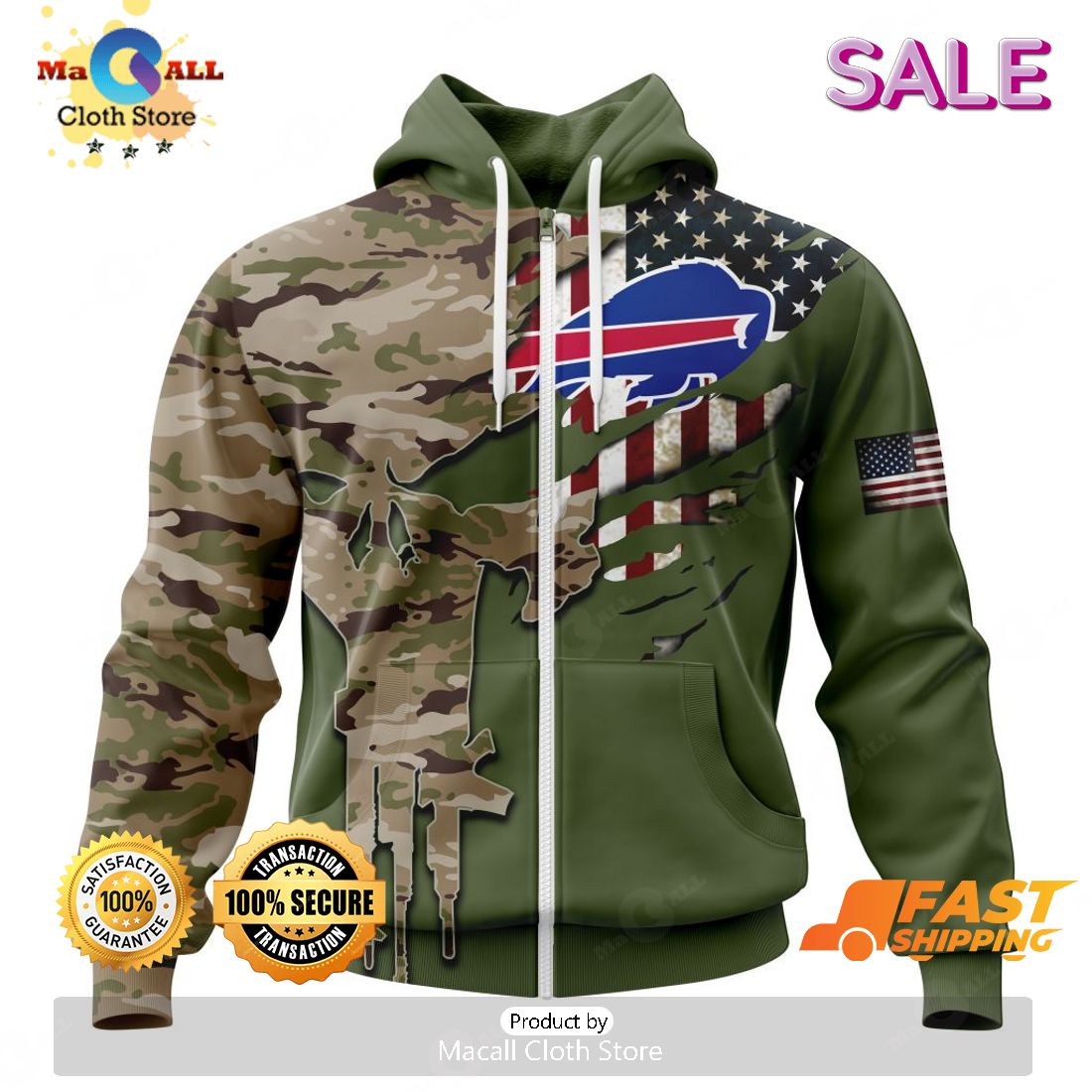 Shop Buffalo Bills Veterans Day Sweatshirt