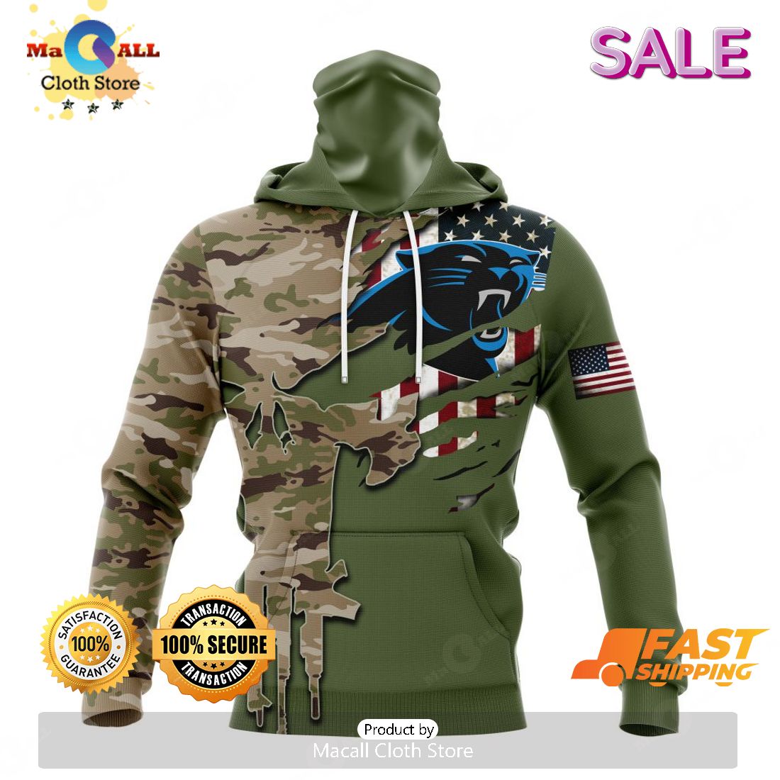 SALE Personalized NFL Carolina Panthers Special Camo Design For Veterans  Day Hoodie Sweatshirt 3D - Macall Cloth Store - Destination for fashionistas