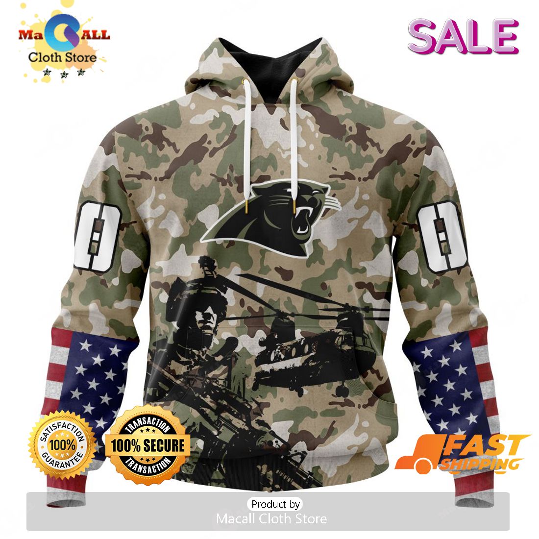SALE Personalized NFL Carolina Panthers Special Salute To Service Design Hoodie Sweatshirt 3D SALE Personalized NFL Carolina Panthers Special Salute To Service Design Hoodie Sweatshirt 3D