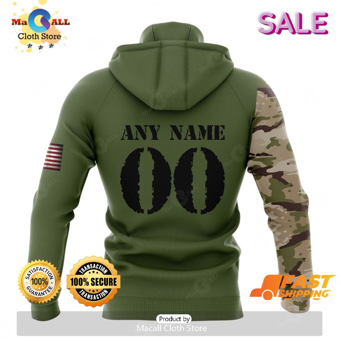 Camo Custom NFL vintage Chicago Bears 3D Hoodies for cheap 