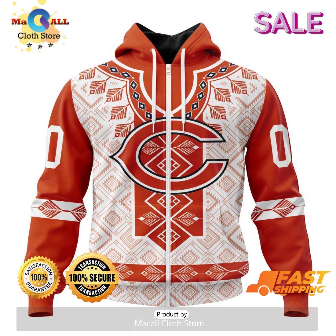 NEW NFL Chicago Bears Special MotoCross Concept Hoodie