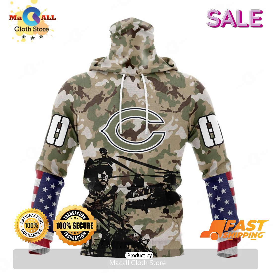 Custom Chicago Bears salute to service hoodie new design 