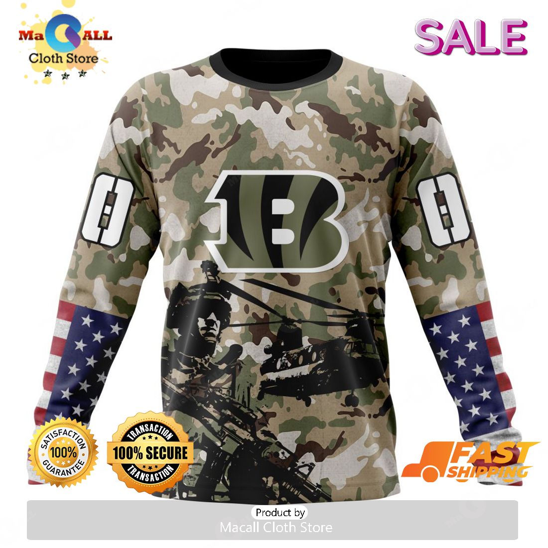 Personalized NFL Cincinnati Bengals Special Salute To Service Design Hoodie  - Torunstyle