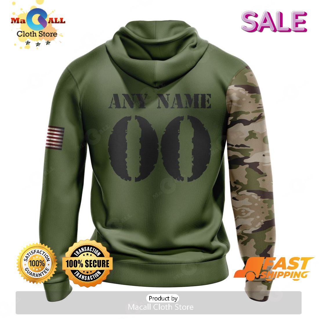 HOT Personalize NFL Dallas Cowboys Veterans Day Style Camo Hoodie