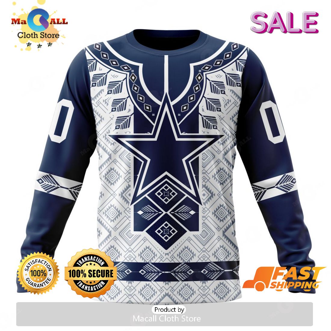 SALE Personalized NFL Dallas Cowboys Special Native Design Hoodie Sweatshirt 3D SALE Personalized NFL Dallas Cowboys Special Native Design Hoodie Sweatshirt 3D