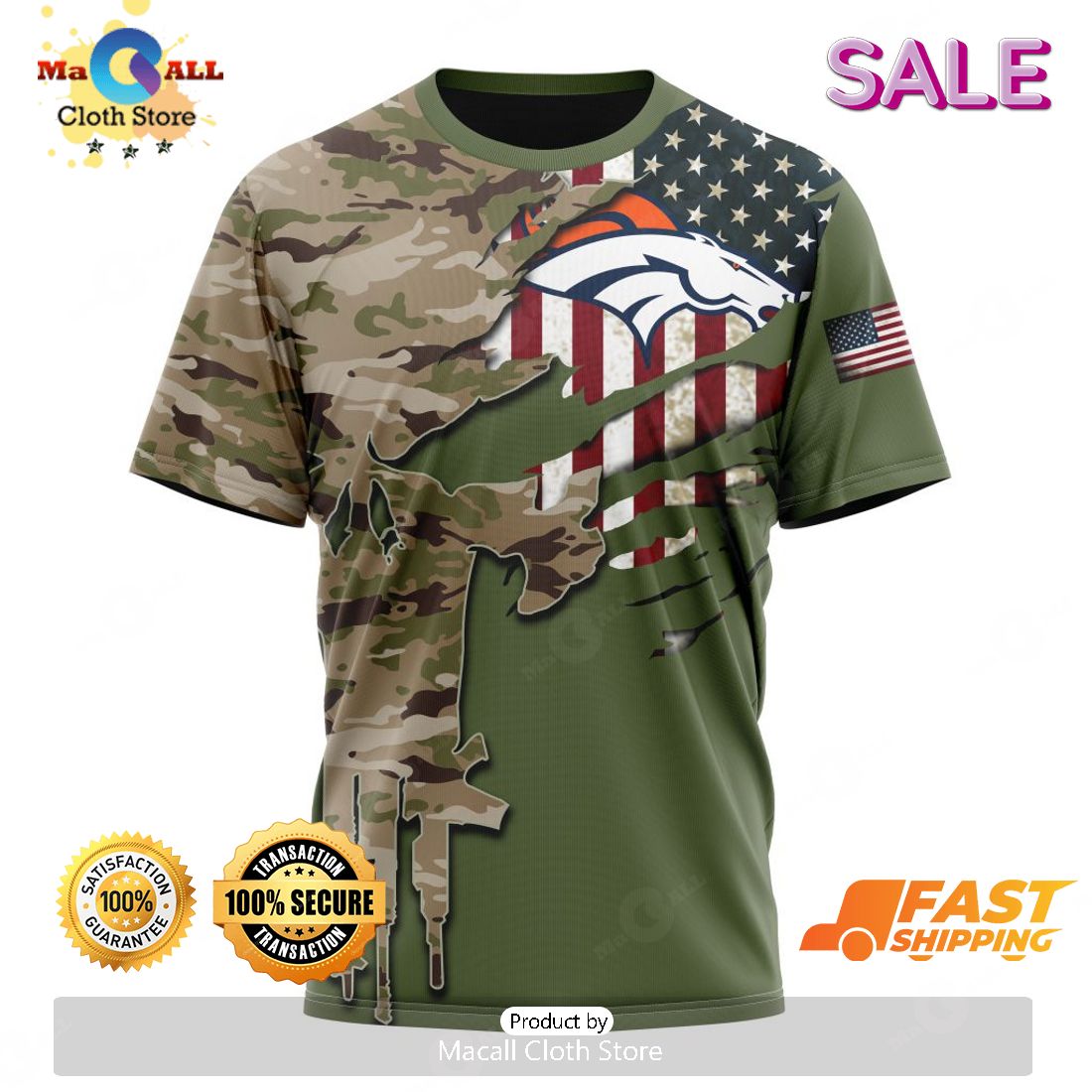 Salaslove on X: NFL Denver Broncos Special Camo Design For Veterans Day  Hoodie  / X