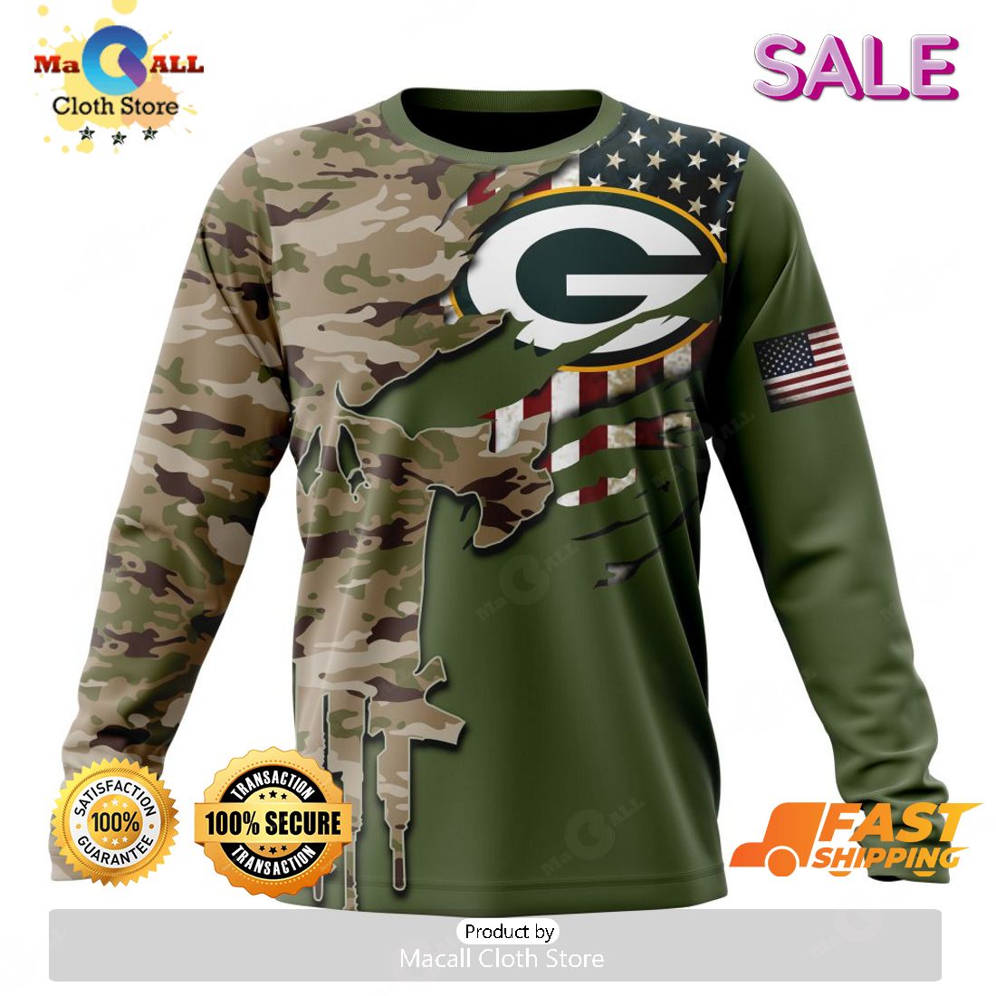 SALE Personalized NFL Green Bay Packers Special Camo Design For Veterans  Day Hoodie Sweatshirt 3D - Macall Cloth Store - Destination for fashionistas