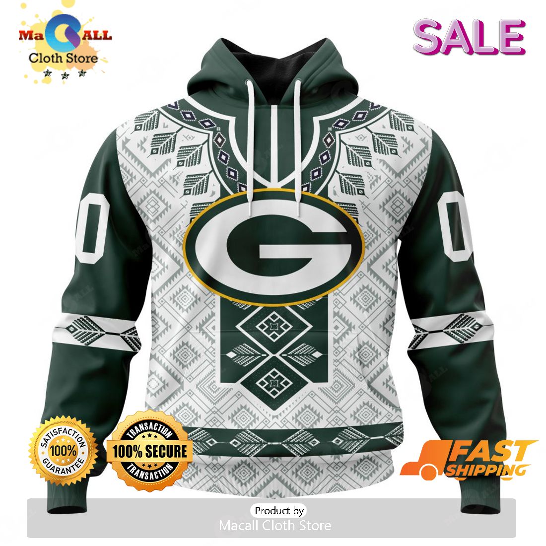 SALE Personalized NFL Green Bay Packers Special Native Design Hoodie Sweatshirt 3D SALE Personalized NFL Green Bay Packers Special Native Design Hoodie Sweatshirt 3D