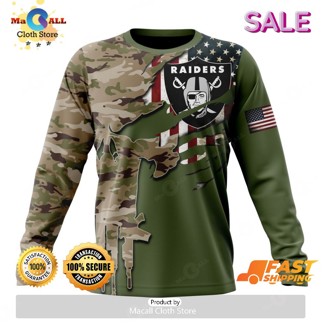 BEST NFL Las Vegas Raiders Special Camo Realtree Hunting 3D Hoodie