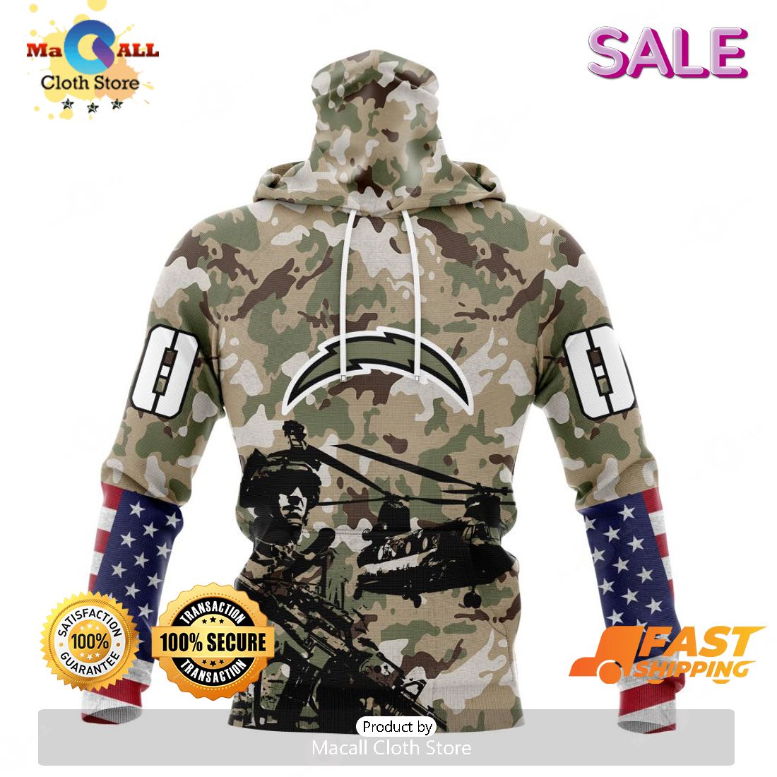 Personalized NFL Los Angeles Chargers Special Salute To Service Design  Hoodie - Torunstyle