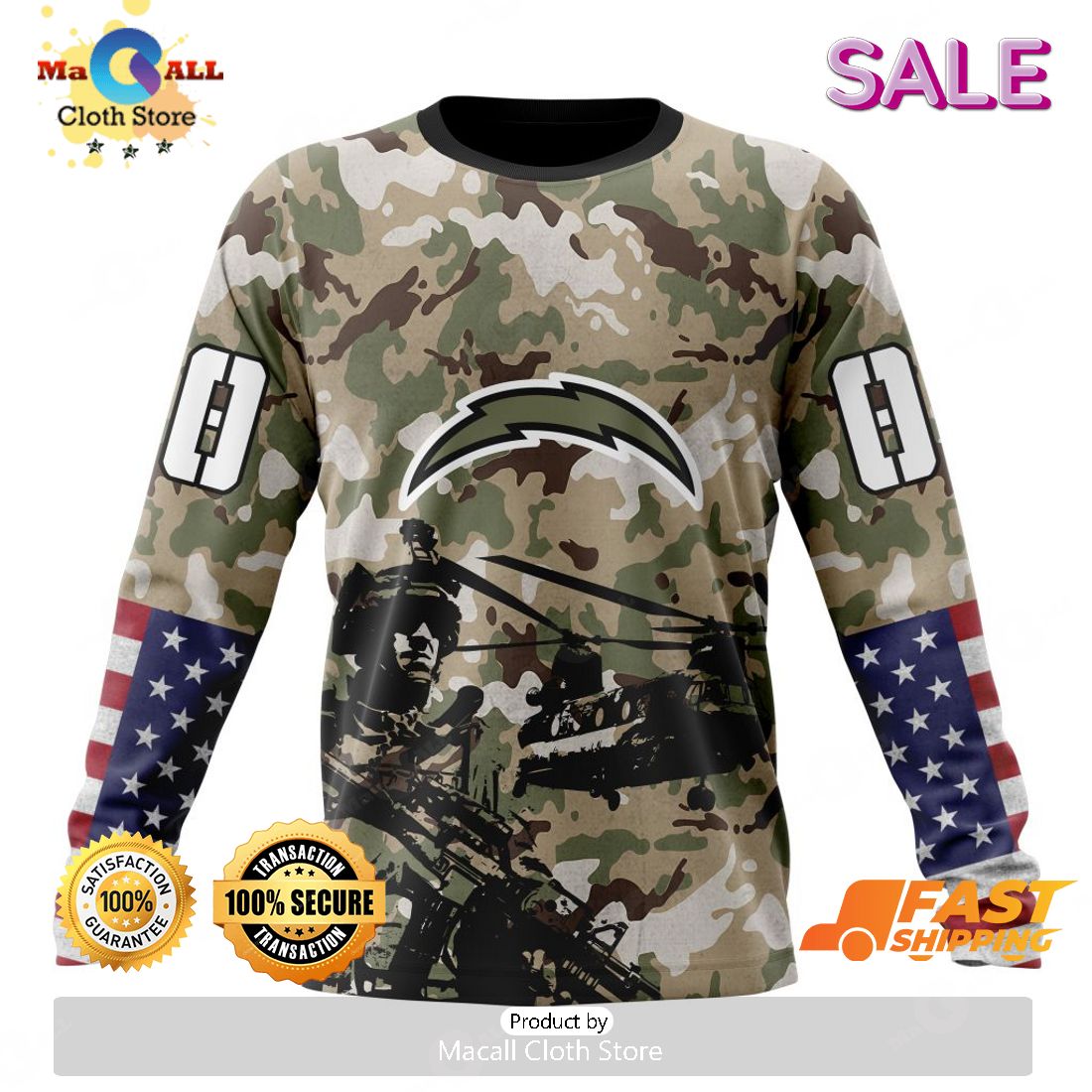 Personalized NFL Los Angeles Chargers Special Salute To Service Design  Hoodie - Torunstyle