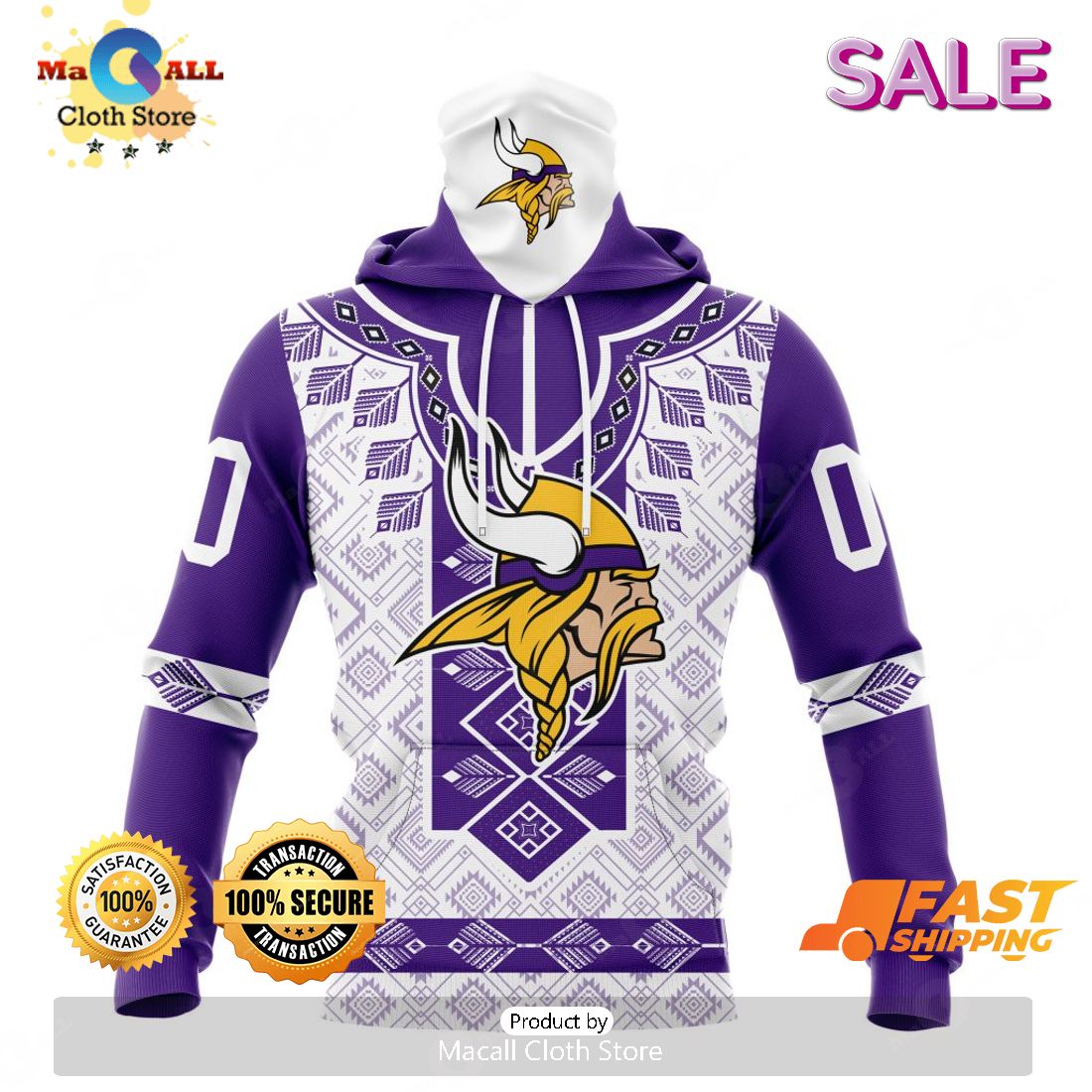 SALE Personalized NFL Minnesota Vikings Special Native Design Hoodie Sweatshirt 3D SALE Personalized NFL Minnesota Vikings Special Native Design Hoodie Sweatshirt 3D
