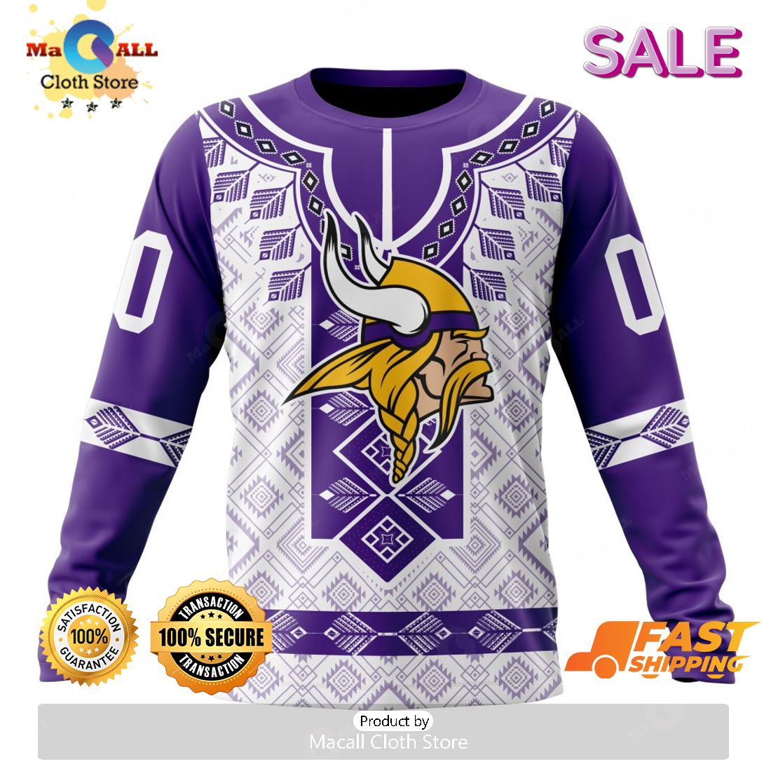 SALE Personalized NFL Minnesota Vikings Special Native Design Hoodie Sweatshirt 3D SALE Personalized NFL Minnesota Vikings Special Native Design Hoodie Sweatshirt 3D