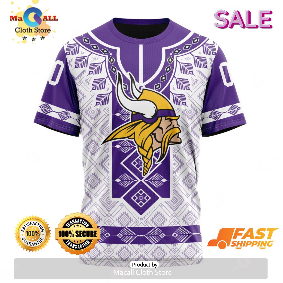 SALE Personalized NFL Minnesota Vikings Special Native Design Hoodie Sweatshirt 3D SALE Personalized NFL Minnesota Vikings Special Native Design Hoodie Sweatshirt 3D