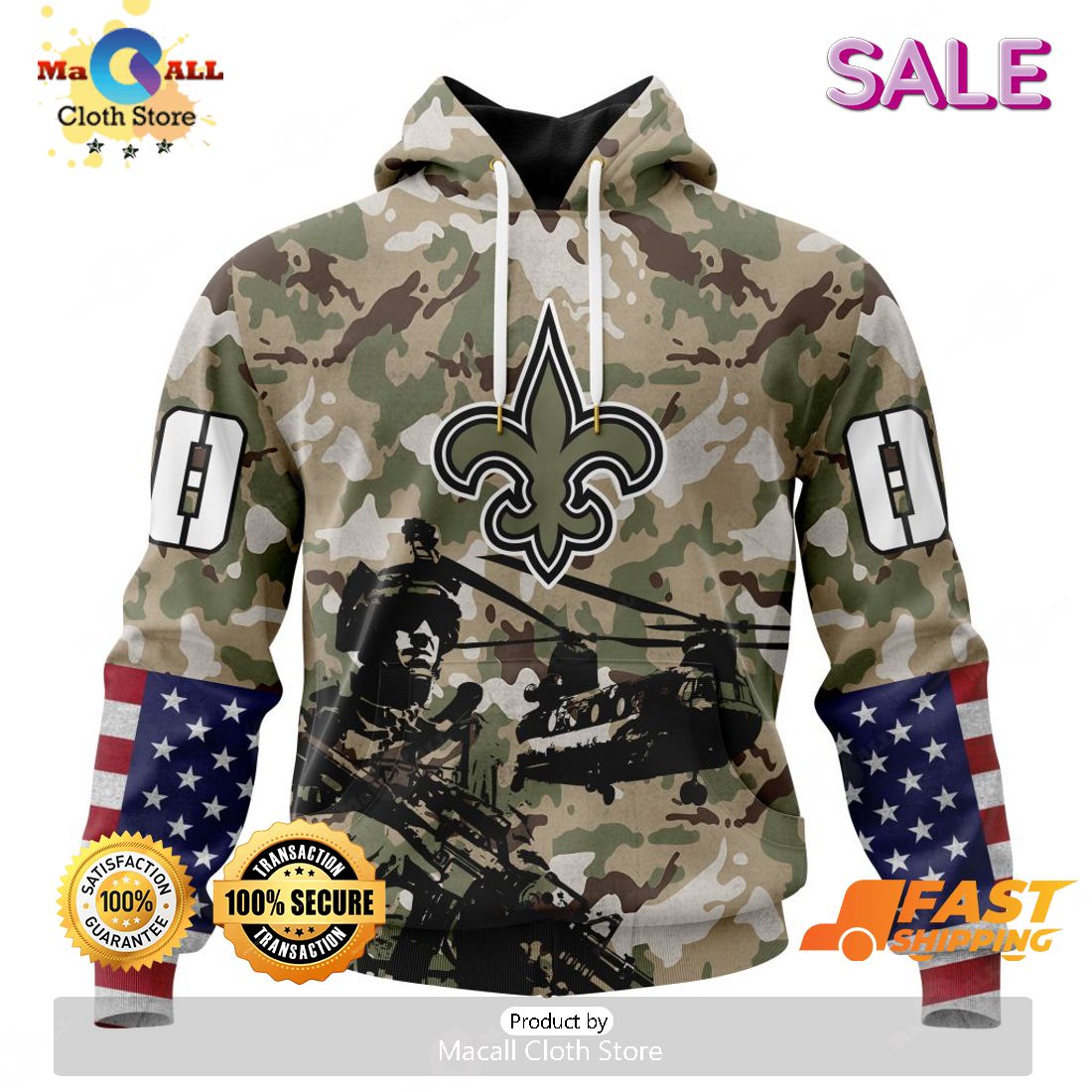 SALE Personalized NFL New Orleans Saints Special Salute To Service Design Hoodie Sweatshirt 3D SALE Personalized NFL New Orleans Saints Special Salute To Service Design Hoodie Sweatshirt 3D