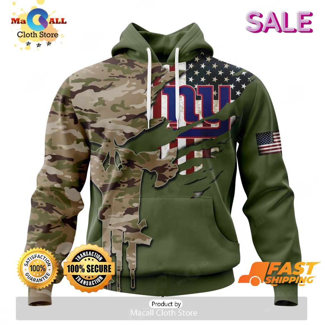 Shop Giants Veterans Day Hoodie