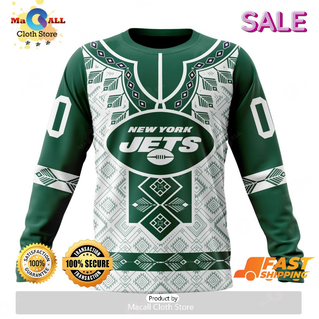 SALE Personalized NFL New York Jets Special Native Design Hoodie Sweatshirt 3D SALE Personalized NFL New York Jets Special Native Design Hoodie Sweatshirt 3D