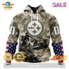 SALE Personalized NFL Pittsburgh Steelers Special Camo Design For Veterans Day Hoodie Sweatshirt 3D