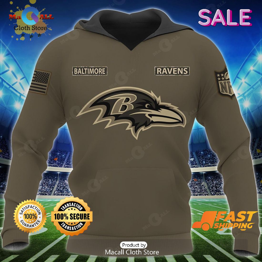 SALE Personalized Baltimore Ravens Camo Style Gifts for Veterans Day,  Christmas Gifts Hoodie Sweatshirt 3D - Macall Cloth Store - Destination for  fashionistas