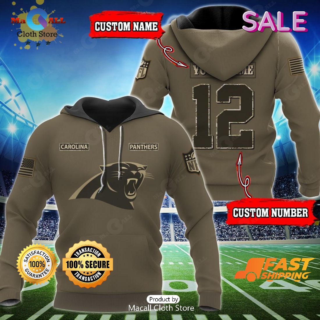 SALE Personalized Carolina Panthers Camo Style Gifts for Veterans Day, Christmas Gifts Hoodie Sweatshirt 3D SALE Personalized Carolina Panthers Camo Style Gifts for Veterans Day, Christmas Gifts Hoodie Sweatshirt 3D