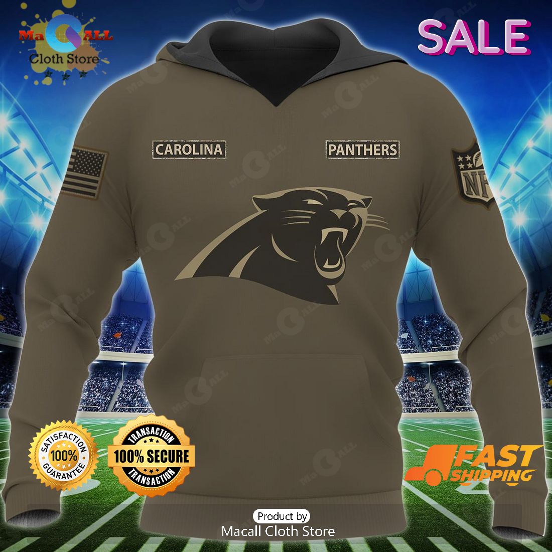 Carolina Panthers Nike 2023 Salute To Service Long Sleeve T-Shirt - Brown