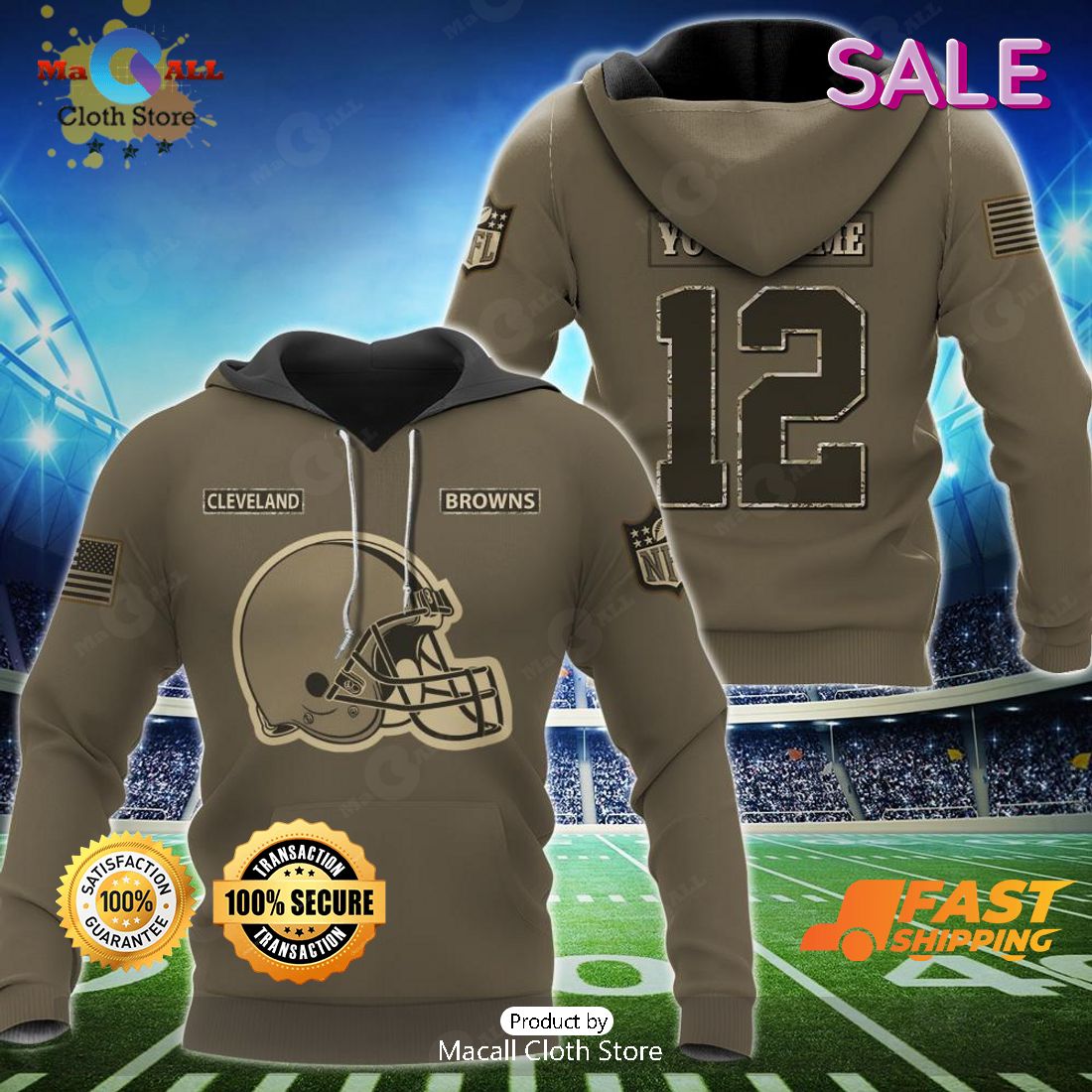 cleveland browns salute to service sweatshirt