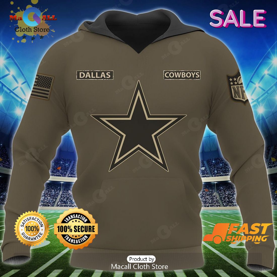 Customized Womens Dallas Cowboys Hoodie 3D Special Dallas Cowboys Gifts For  Him - Personalized Gifts: Family, Sports, Occasions, Trending