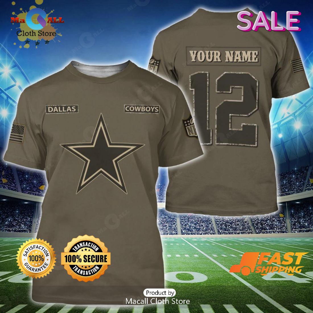 Dallas Cowboys Baseball Jersey Camo Custom Cowboys Gift Ideas -  Personalized Gifts: Family, Sports, Occasions, Trending