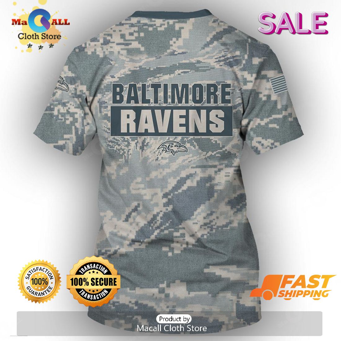 Personalized NFL Ravens Camo US Hoodie Sweatshirt 3D LIMITED EDITION -  Macall Cloth Store - Destination for fashionistas