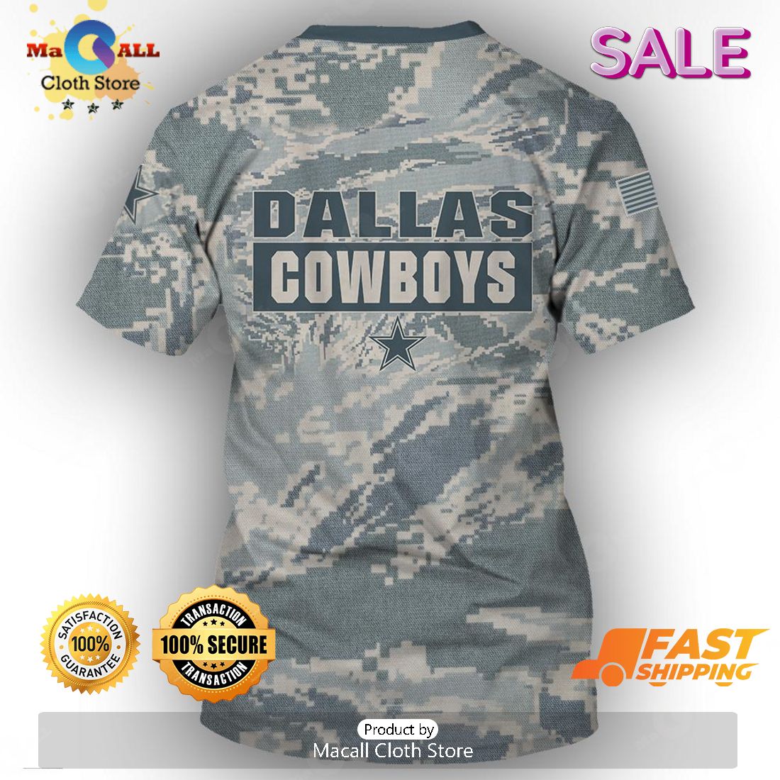 SALE Personalized Name Dallas Cowboys - U.S. Air Force ABU Camouflage Veterans Day, Christmas Gifts Hoodie Sweatshirt 3D SALE Personalized Name Dallas Cowboys - U.S. Air Force ABU Camouflage Veterans Day, Christmas Gifts Hoodie Sweatshirt 3D